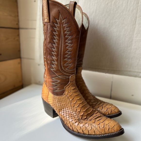 Dan Post PYTHON Leather Cowboy Boots - Picture 6 of 9